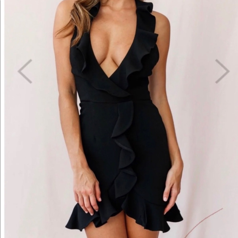 Selfie Leslie Plunging Halterneck Dress